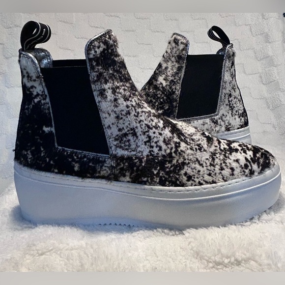 P448 Shoes - P448 Lucy Calf Hair High Top Platform Pull On Sneaker Size 37